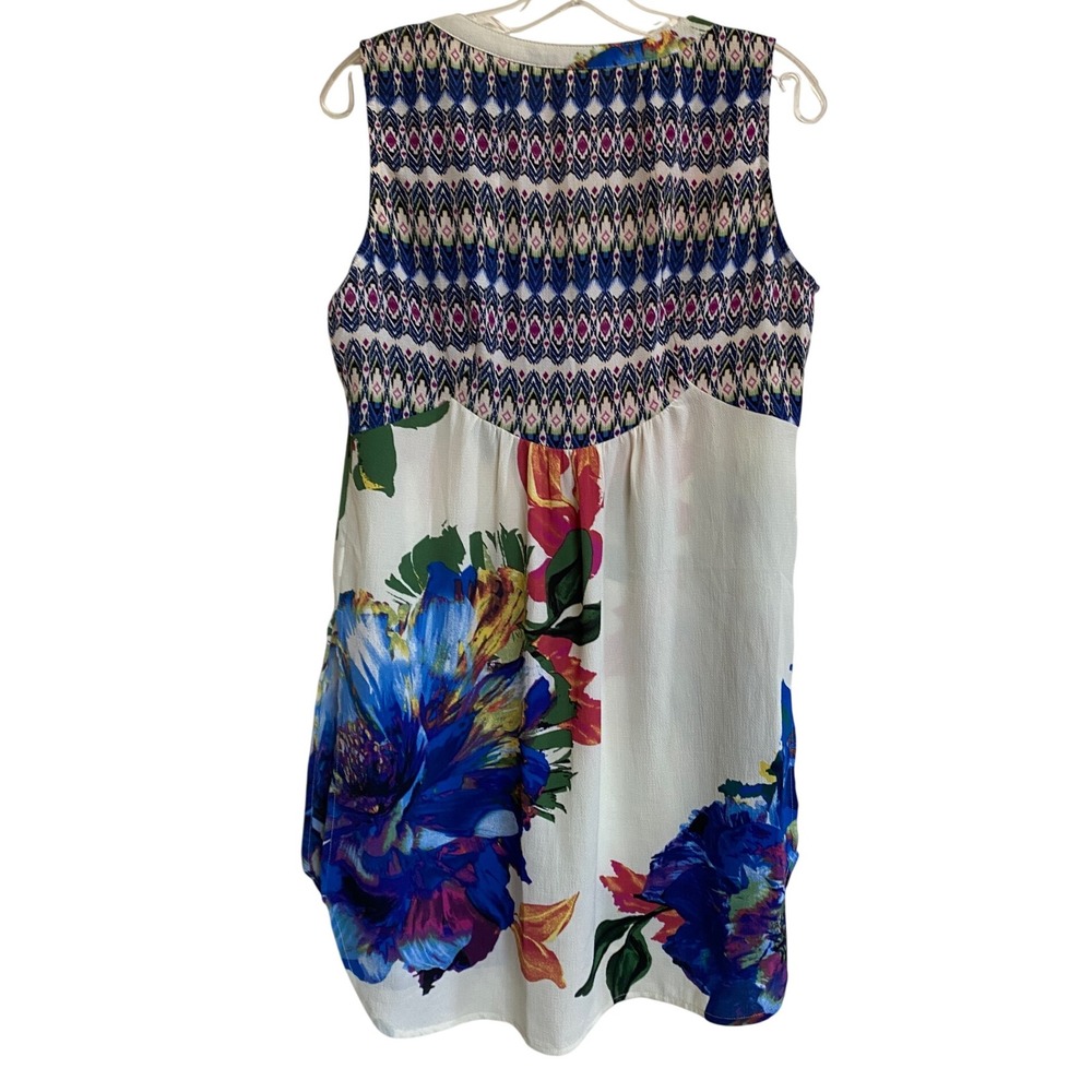 Anthropologie Fig and Flower Button Front Sleeveless Tunic Top S - EUC - Picture 2 of 12